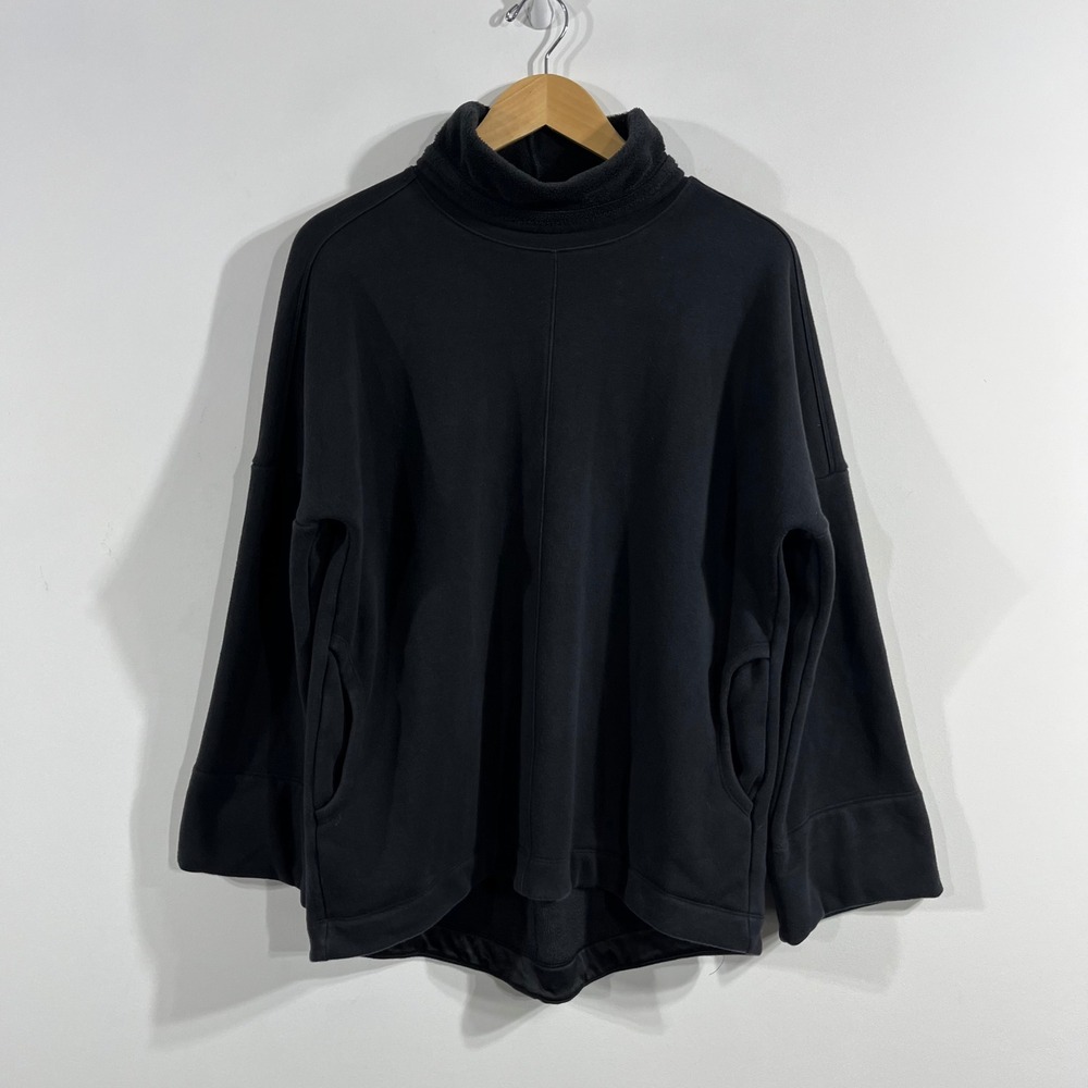 Athleta‎ Cozy Karma Sporty Athleisure Funnel Neck Sweatshirt Fleece Women Small